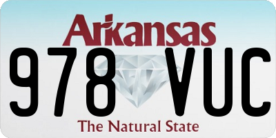 AR license plate 978VUC