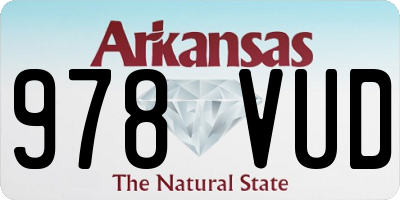 AR license plate 978VUD
