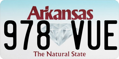 AR license plate 978VUE