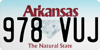 AR license plate 978VUJ