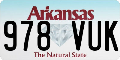 AR license plate 978VUK