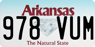 AR license plate 978VUM
