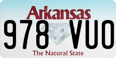 AR license plate 978VUO