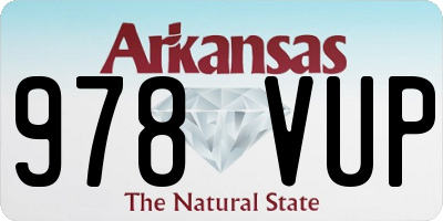 AR license plate 978VUP