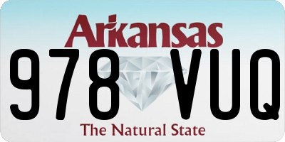AR license plate 978VUQ