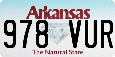 AR license plate 978VUR