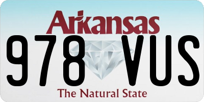 AR license plate 978VUS