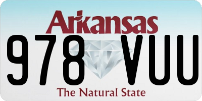 AR license plate 978VUU