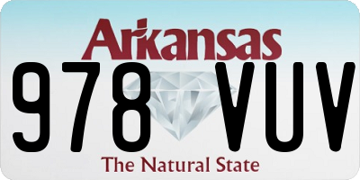 AR license plate 978VUV