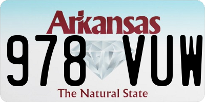 AR license plate 978VUW
