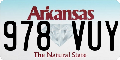 AR license plate 978VUY