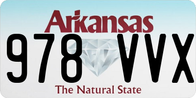 AR license plate 978VVX