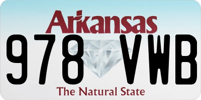 AR license plate 978VWB
