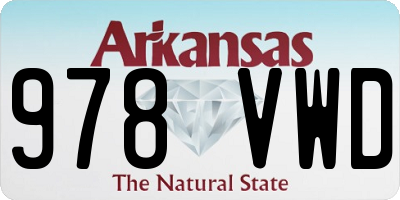AR license plate 978VWD
