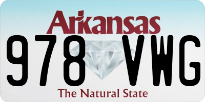 AR license plate 978VWG