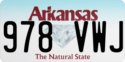 AR license plate 978VWJ