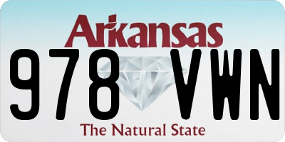 AR license plate 978VWN