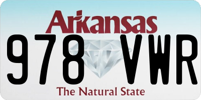 AR license plate 978VWR