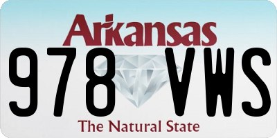 AR license plate 978VWS