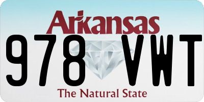 AR license plate 978VWT
