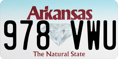 AR license plate 978VWU