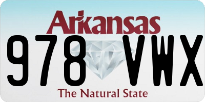 AR license plate 978VWX
