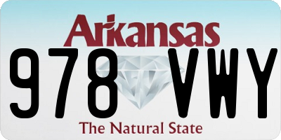 AR license plate 978VWY