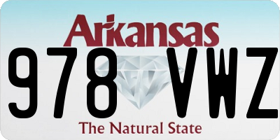 AR license plate 978VWZ
