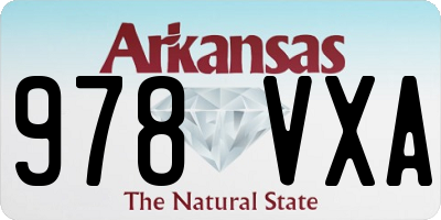 AR license plate 978VXA