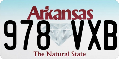 AR license plate 978VXB