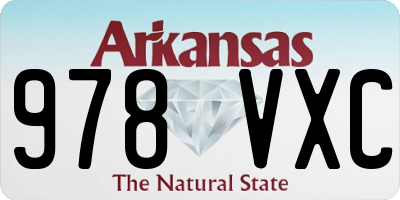 AR license plate 978VXC