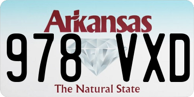 AR license plate 978VXD