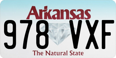 AR license plate 978VXF