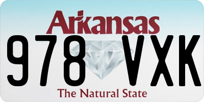 AR license plate 978VXK