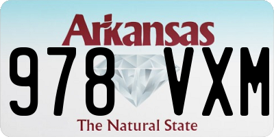 AR license plate 978VXM