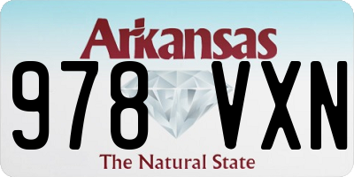 AR license plate 978VXN