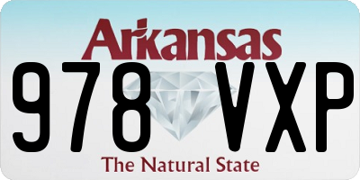 AR license plate 978VXP