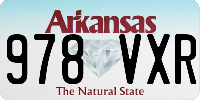 AR license plate 978VXR