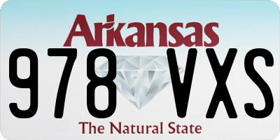 AR license plate 978VXS