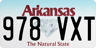 AR license plate 978VXT