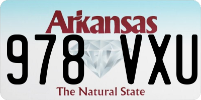 AR license plate 978VXU