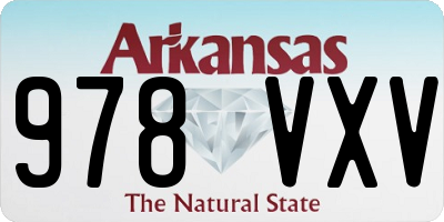 AR license plate 978VXV
