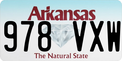 AR license plate 978VXW