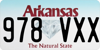 AR license plate 978VXX