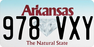 AR license plate 978VXY