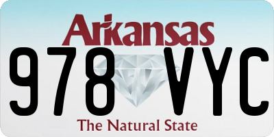 AR license plate 978VYC