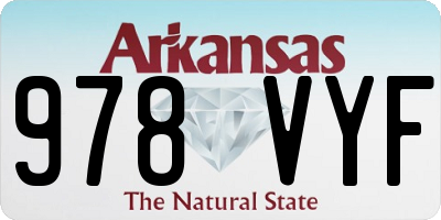 AR license plate 978VYF