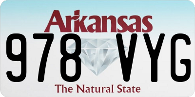 AR license plate 978VYG