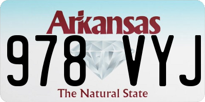 AR license plate 978VYJ