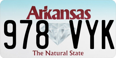 AR license plate 978VYK